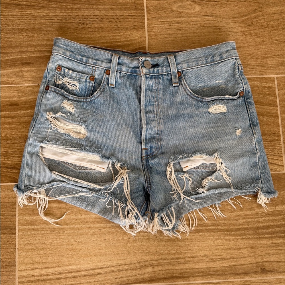 Levi’s 501 Original High Rise Distressed Shorts